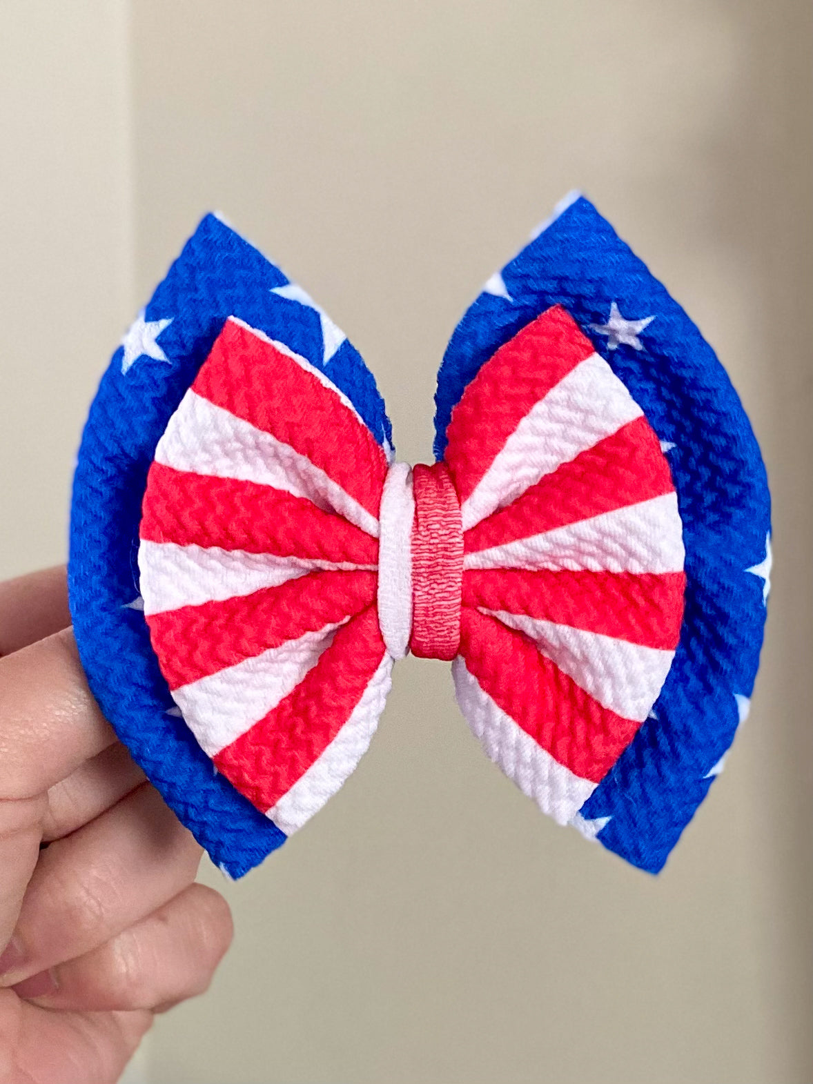 Stars and Stripes Double Stack Bow