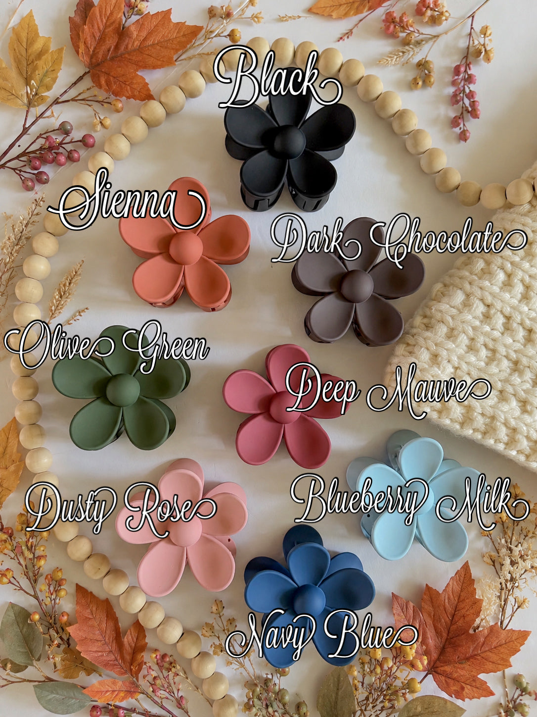 Autumn Daisy Claw Clip