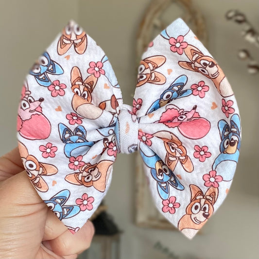 Blue Dog Bunnies Bow