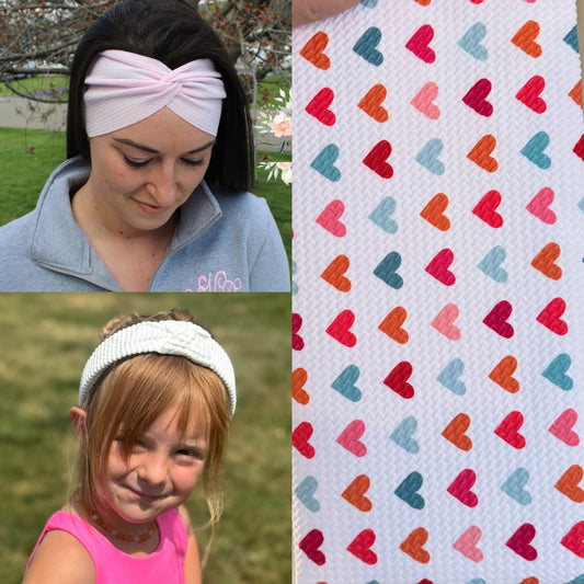 Rainbow Hearts Headbands