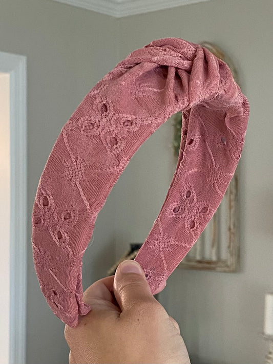 Fall Eyelet Knotted Headband (multiple color options)