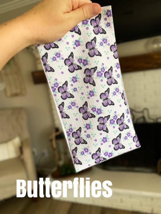 Purple Butterflies Bow