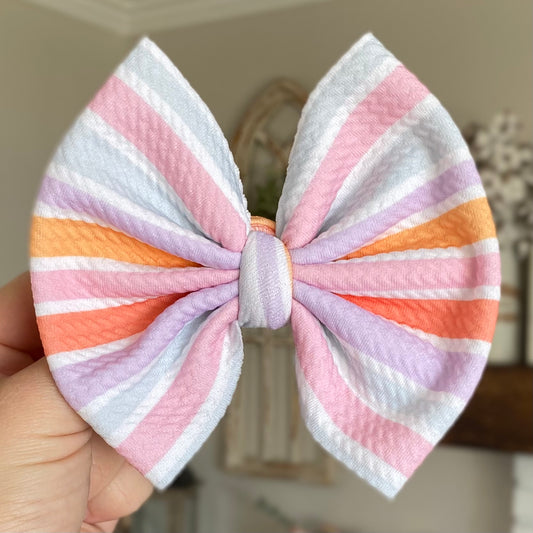 Pastel Stripe Bow