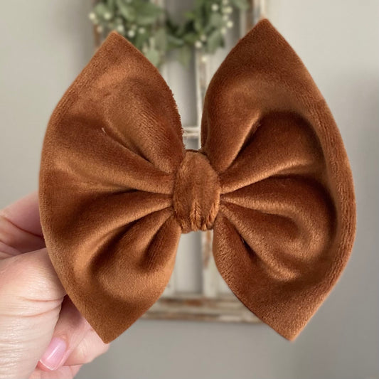 Cocoa Velvet Bow