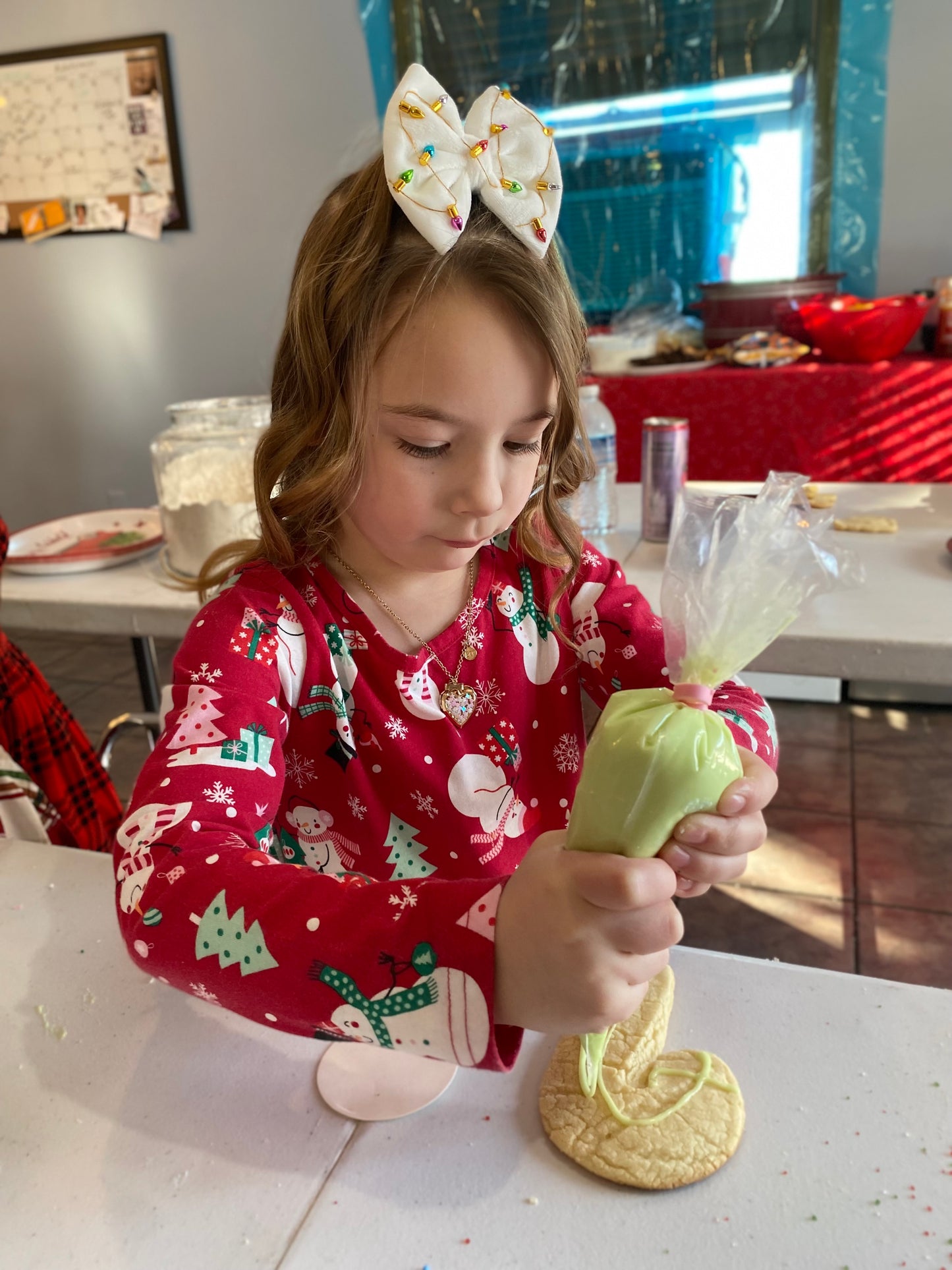 Christmas Lights Velvet Bow