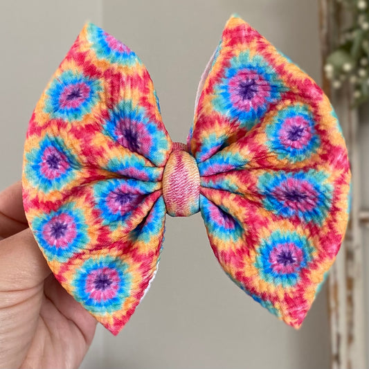 Tubular Tie Dye Bow