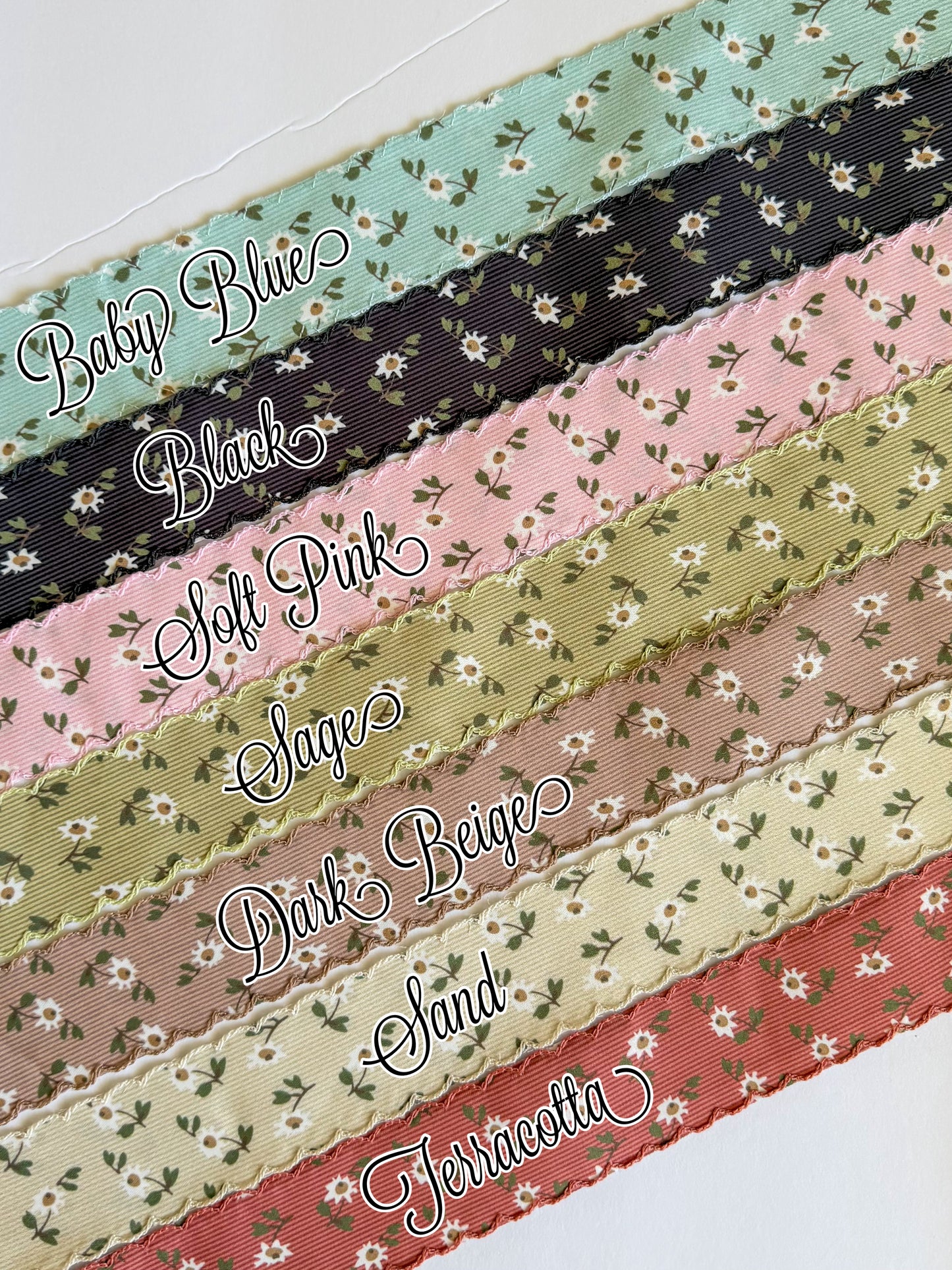 Earthy Floral Ribbon Bow