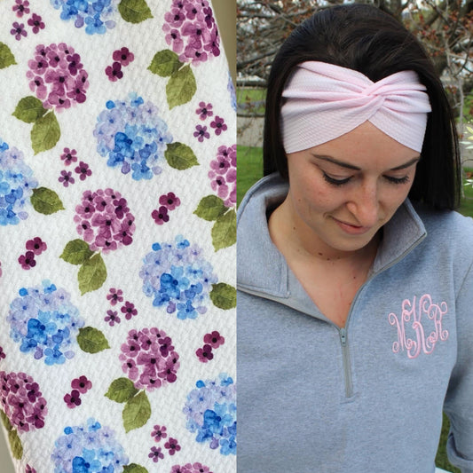 Hydrangeas Adult Twist Headband