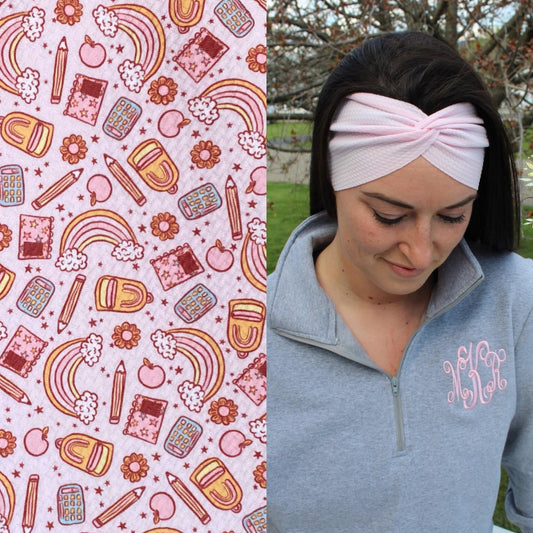 Boho Back to School Twist Headband (child/teen/adult)