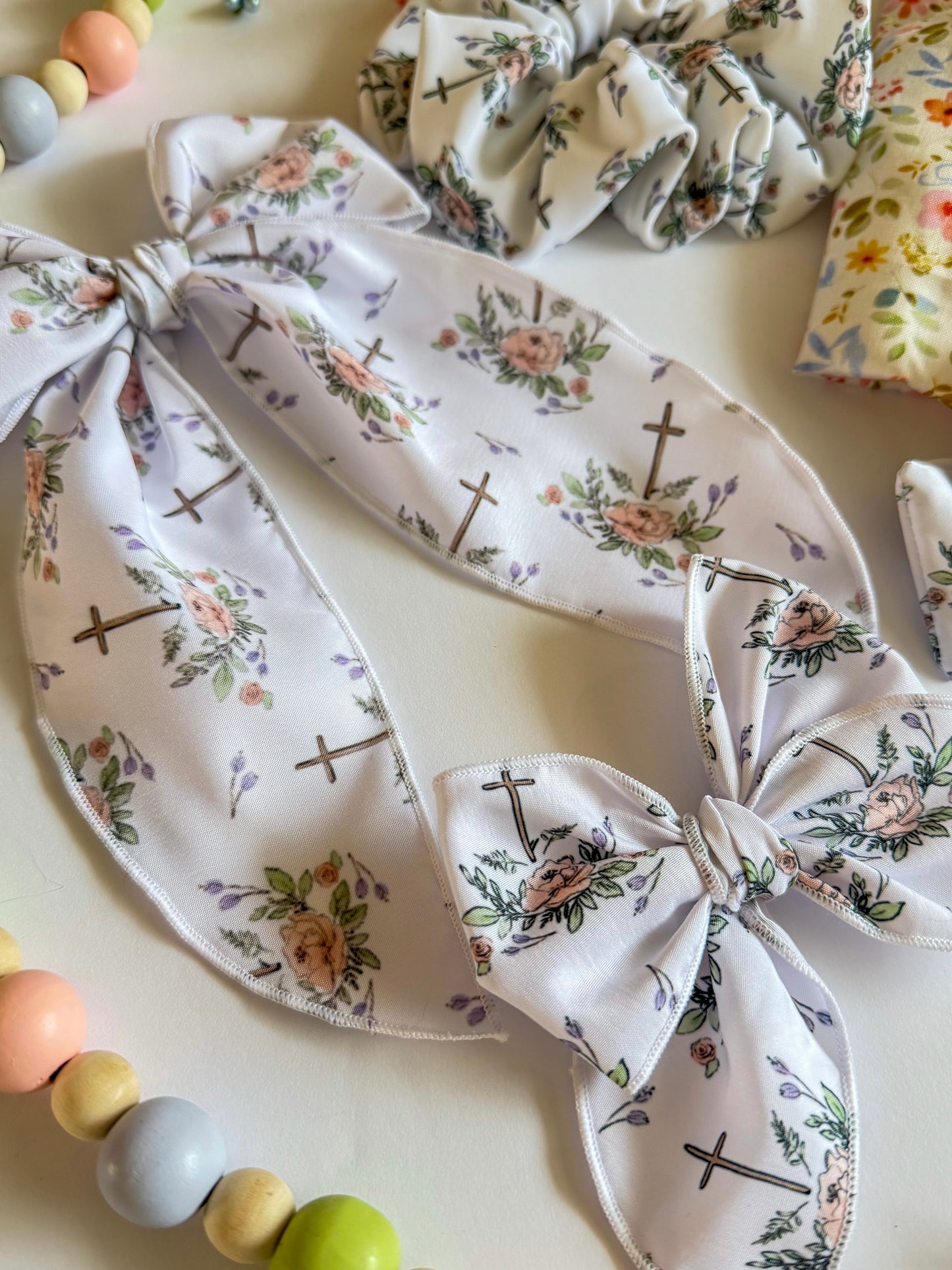 Floral Crosses Bows + Scrunchies