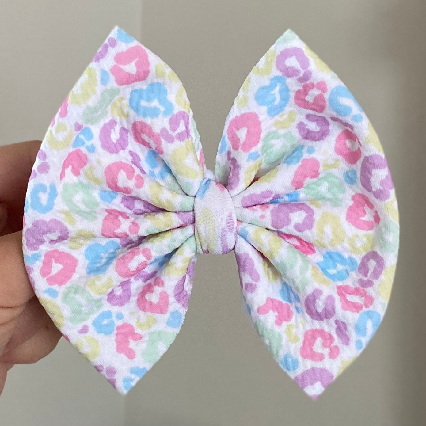 Rainbow Cheetah Bow