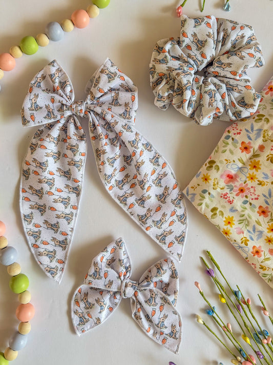 Vintage Peter Rabbit Bows + Scrunchies