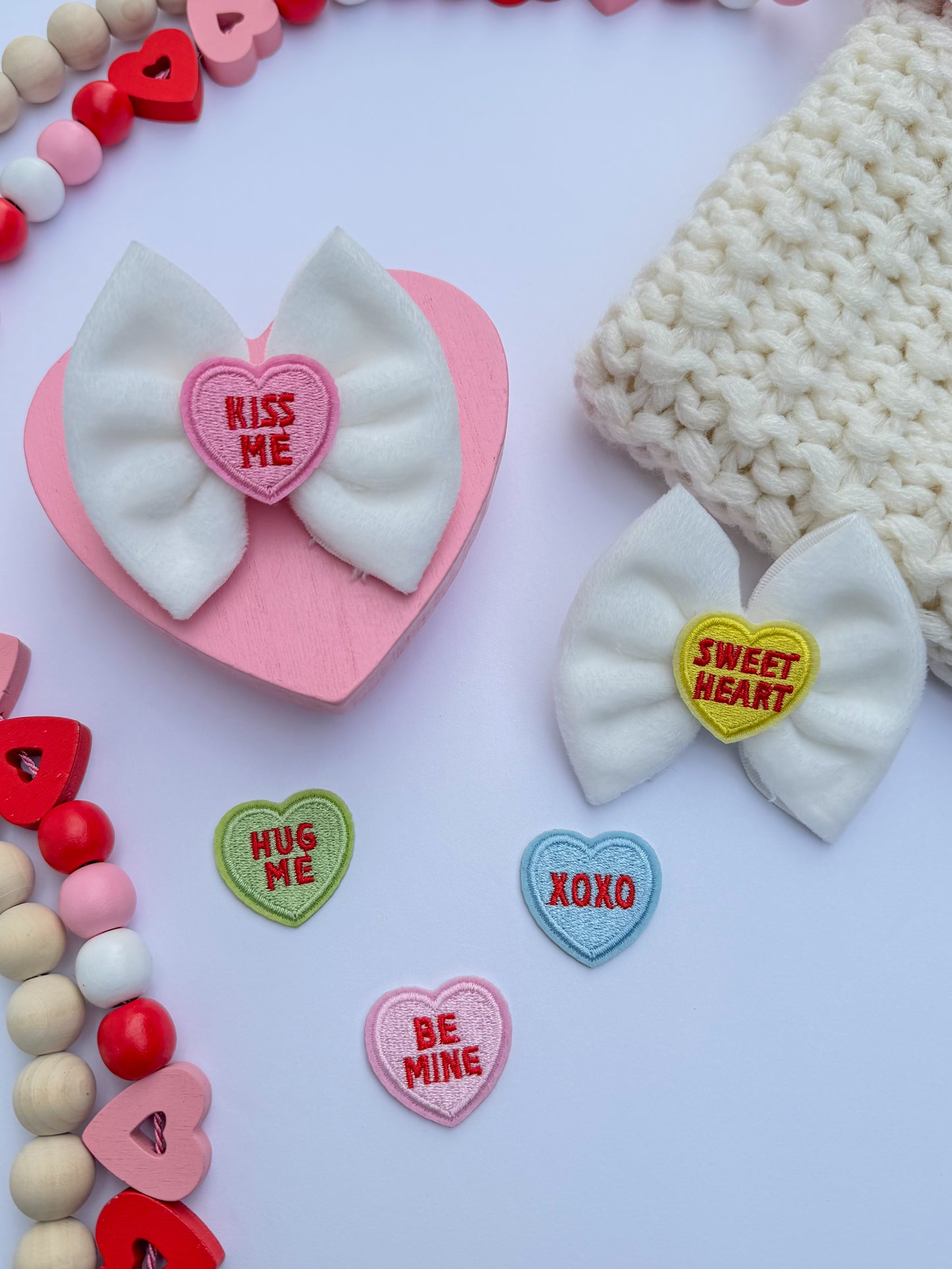 Conversation Hearts Mini Bow