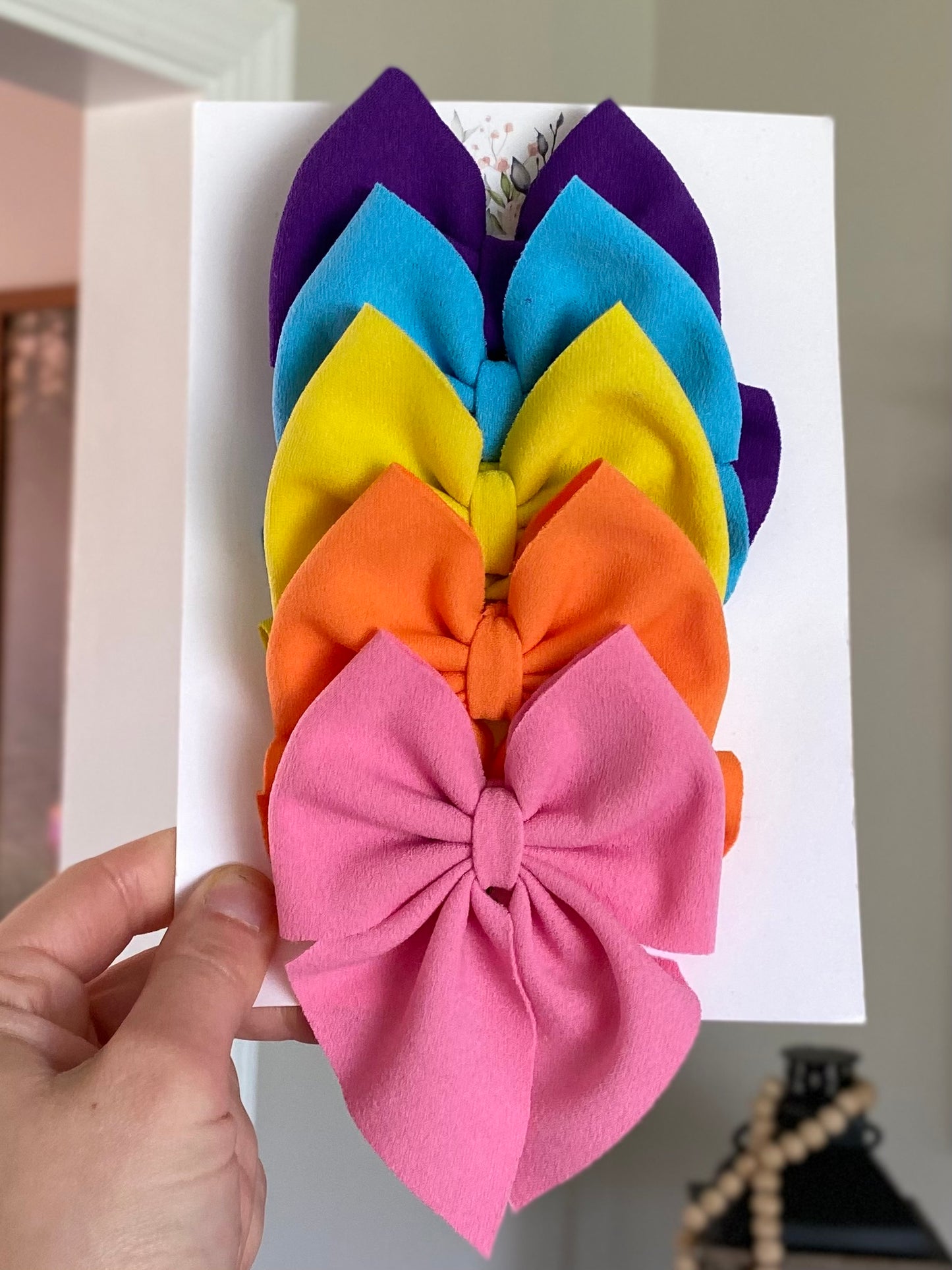 Summer Suede Sailor Bows