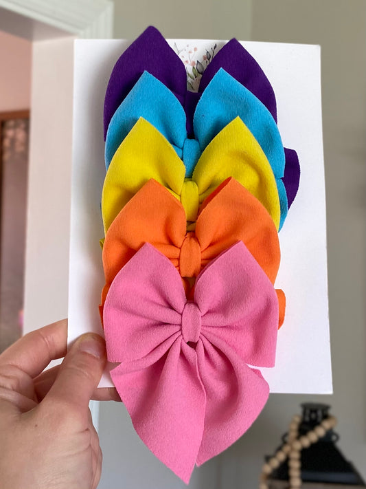 Summer Suede Sailor Bows