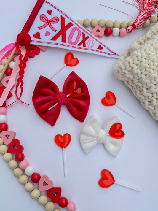 Heart Lollipop Bow