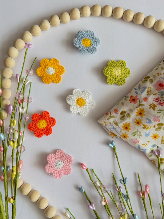 Crochet Flower on Micro Mini Clip