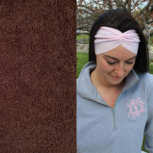 Brown Cozy Sherpa Twist Headband (child/teen/adult)