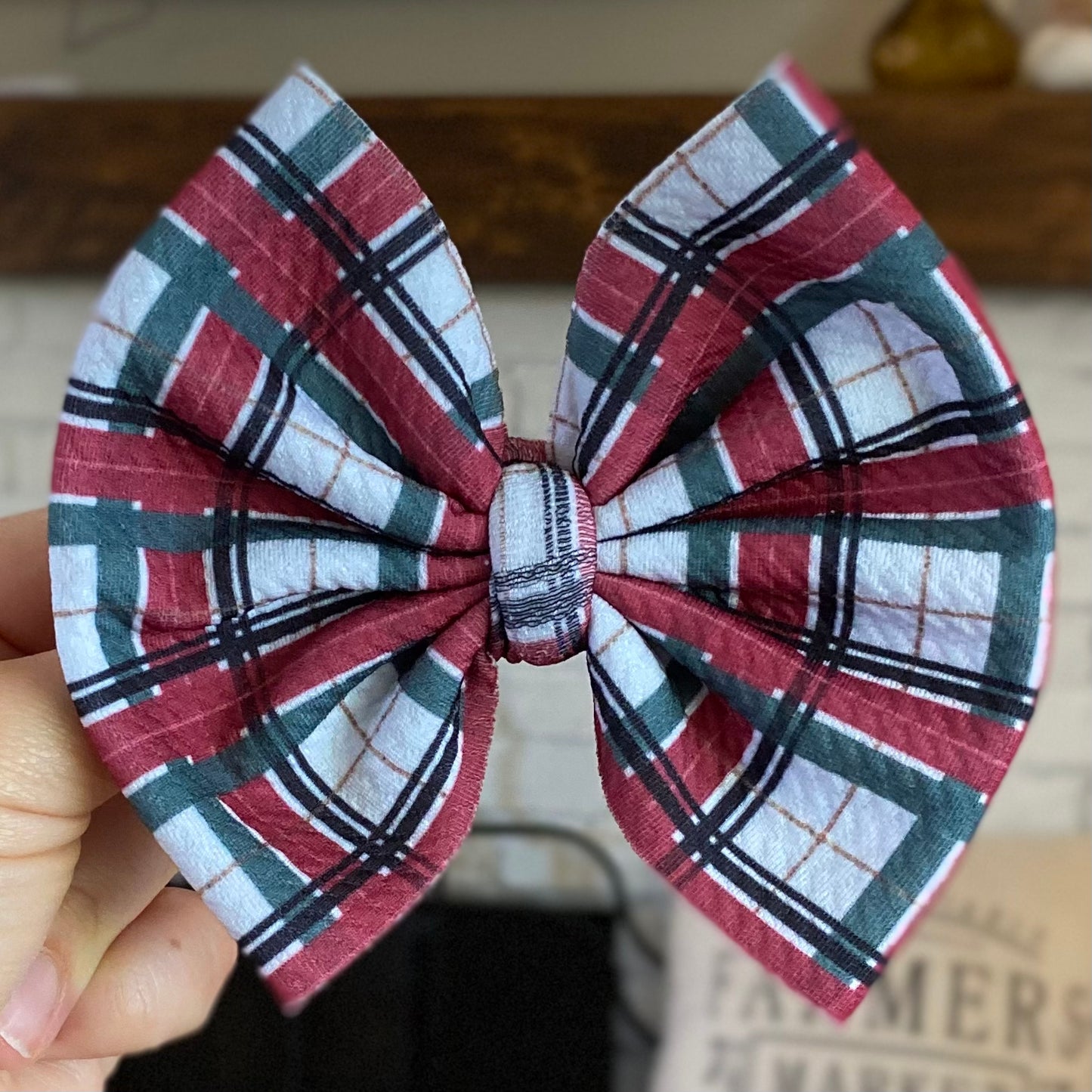 Holiday Plaid Bow