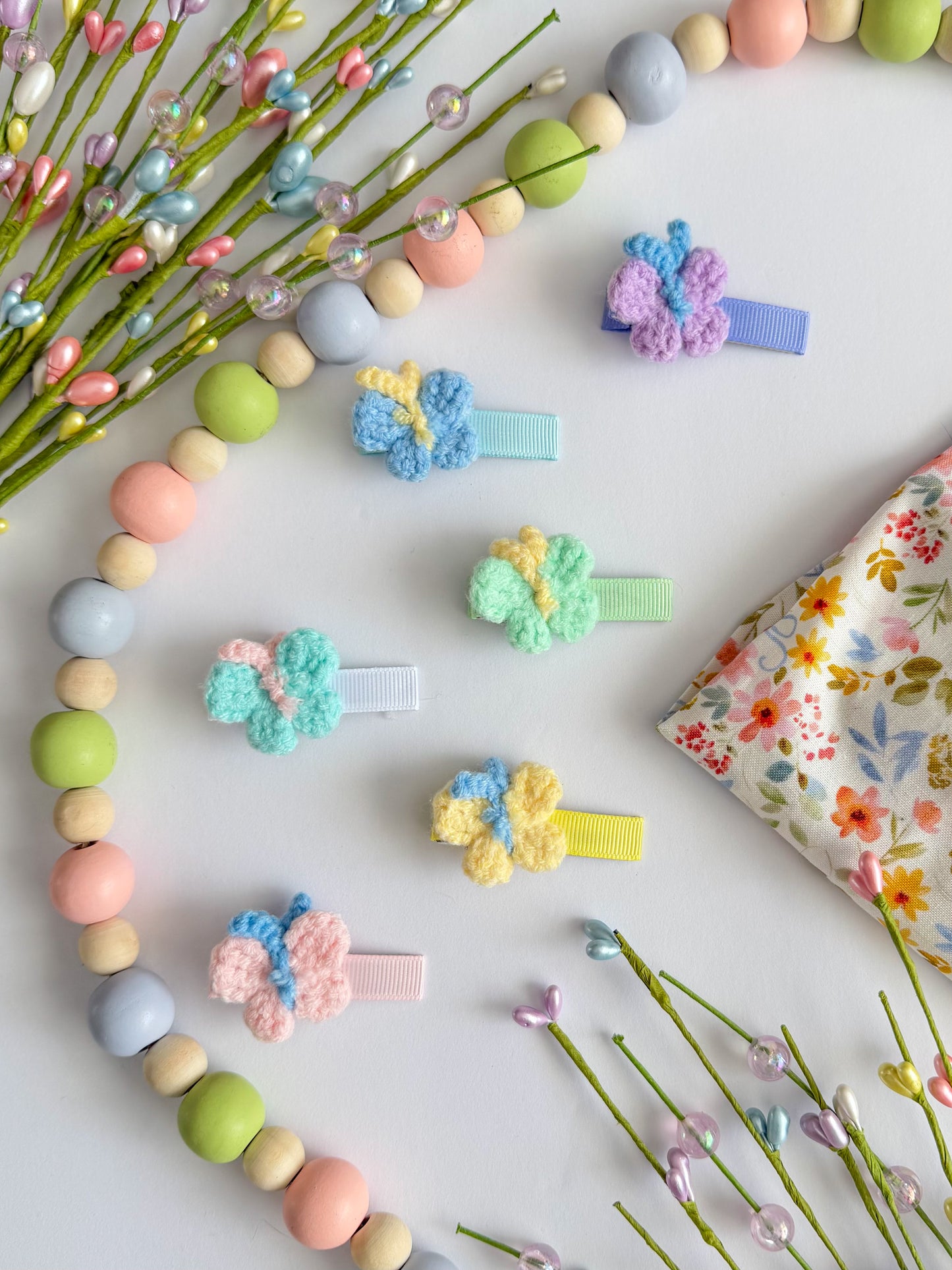 Crochet Butterfly Clip