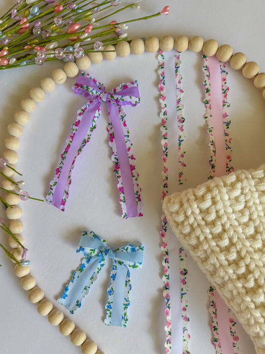 Scalloped Mesh Ribbon Bow