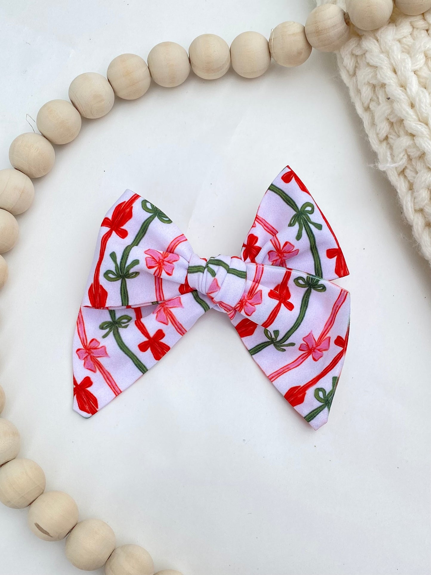 Christmas Ribbons Ruby Bow