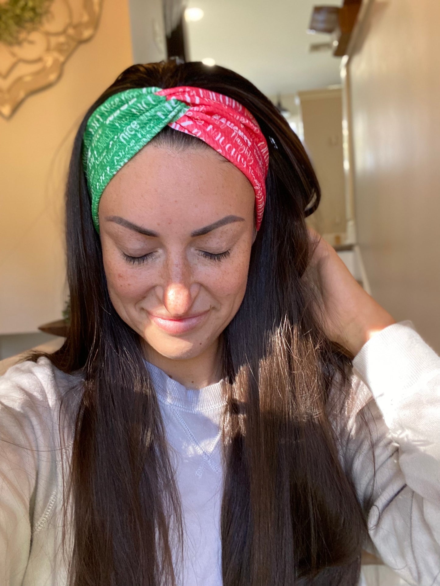 Naughty/Nice Two Tone Adult Twist Headband