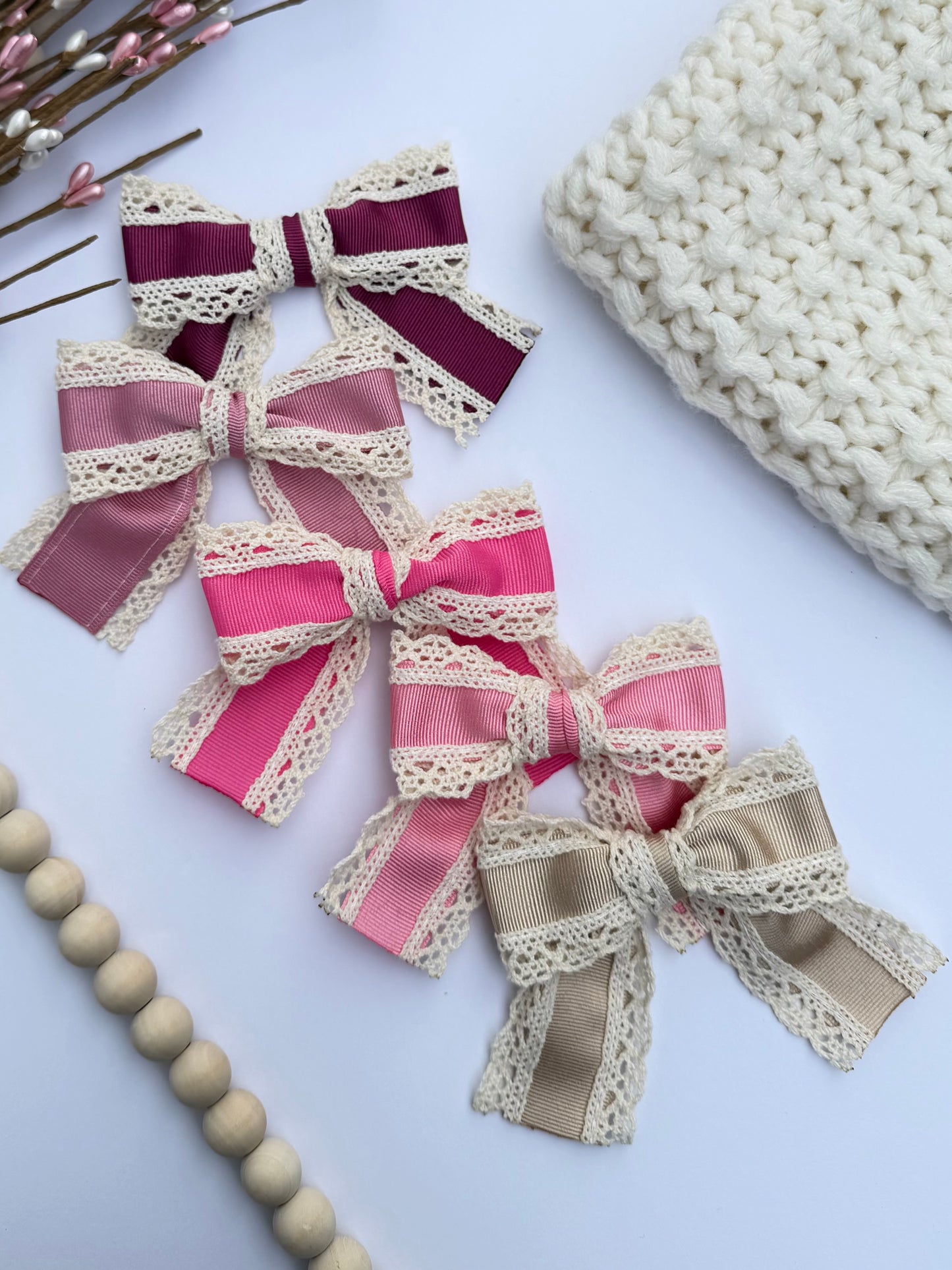 Vintage Lace Ribbon Bow