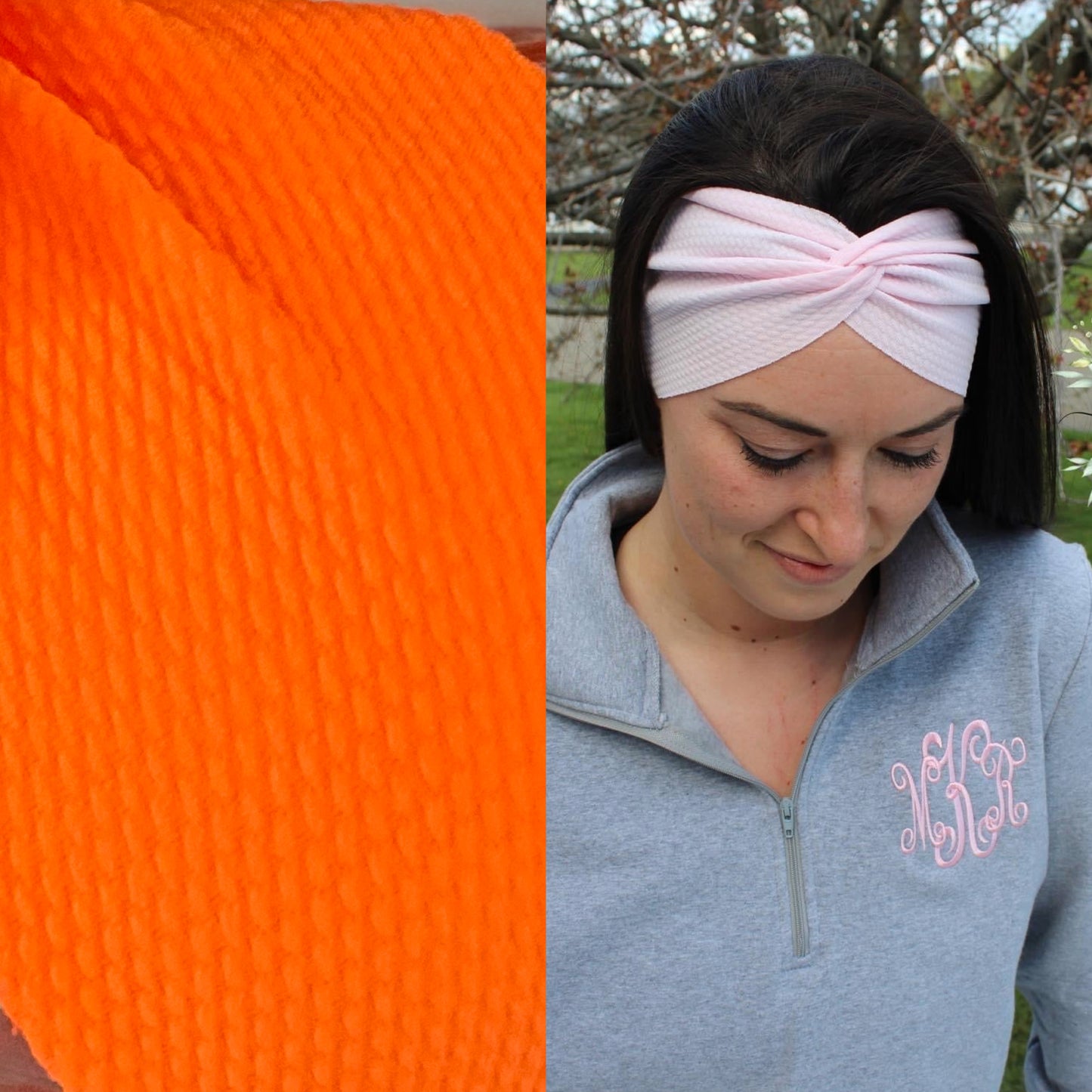 Neon Orange Adult Twist Headband