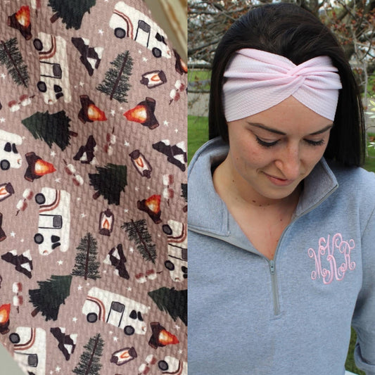 At The Campground Adult Twist Headband
