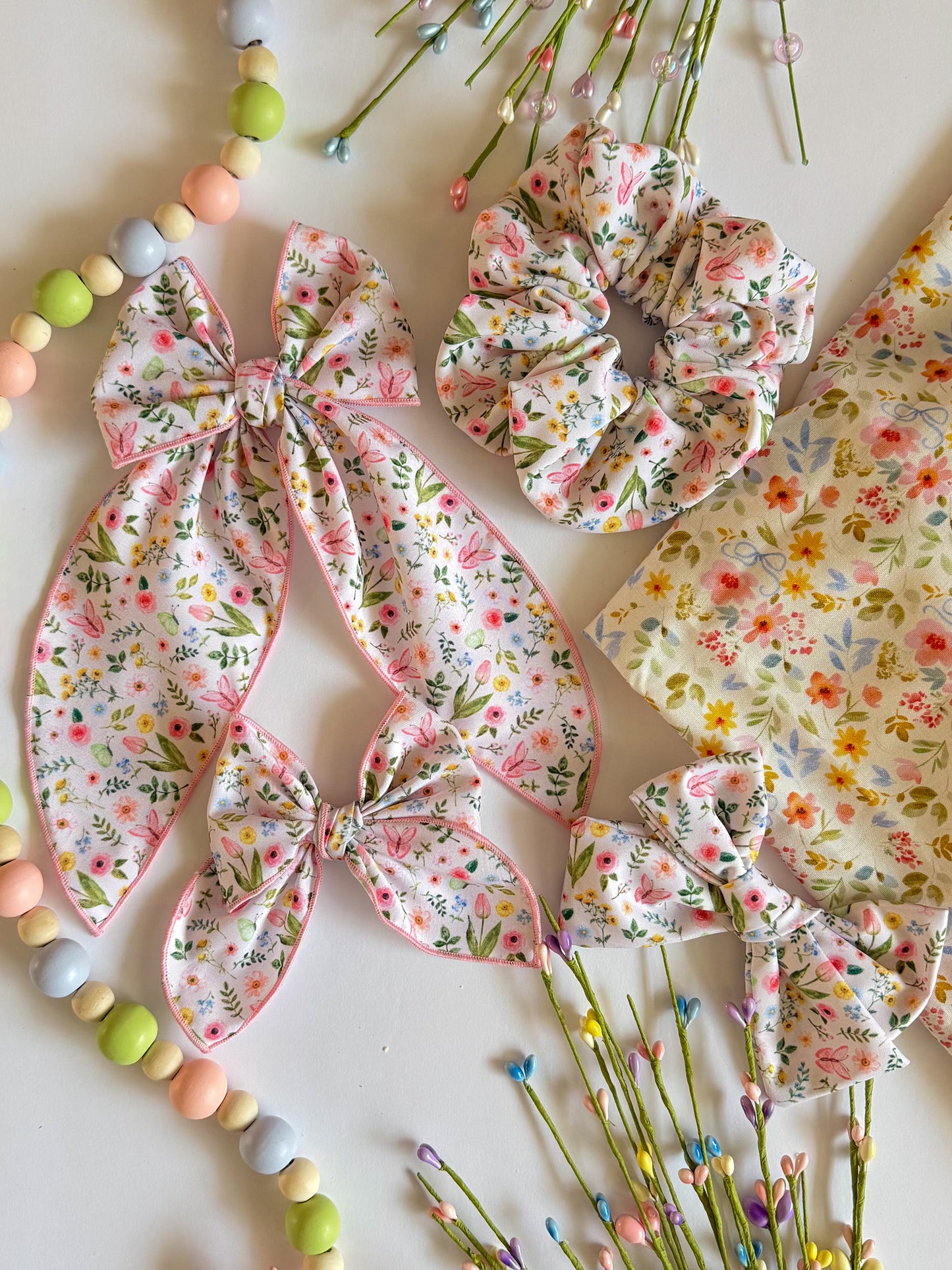 Spring Meadows Bows + Scrunchies