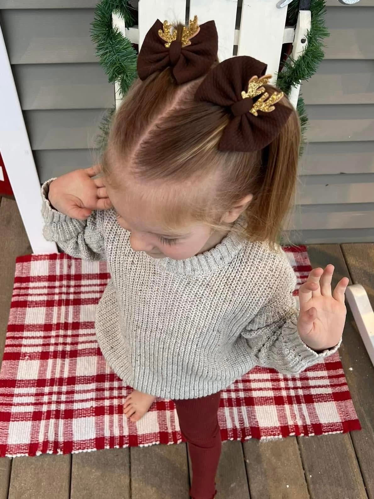 Reindeer Glitter Antler Bows