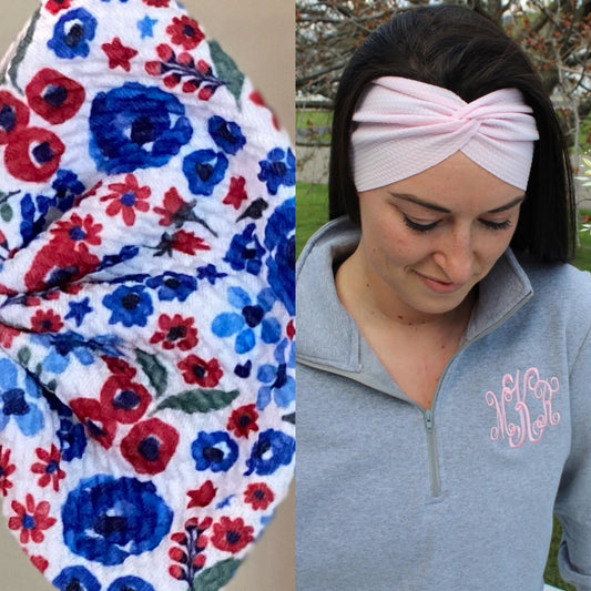 Freedom Floral Adult Twist Headband