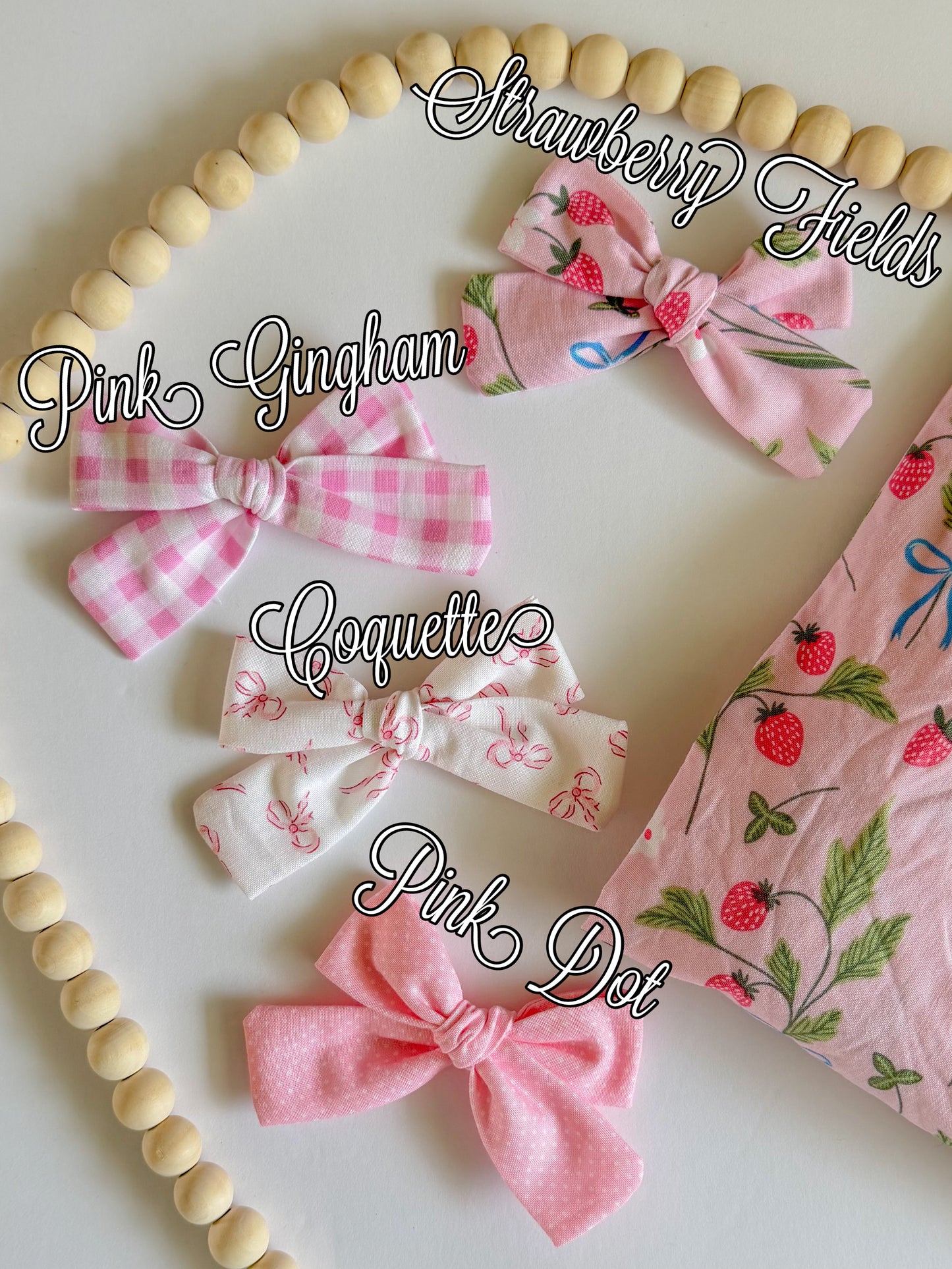 Strawberry Fields Ruby Bows