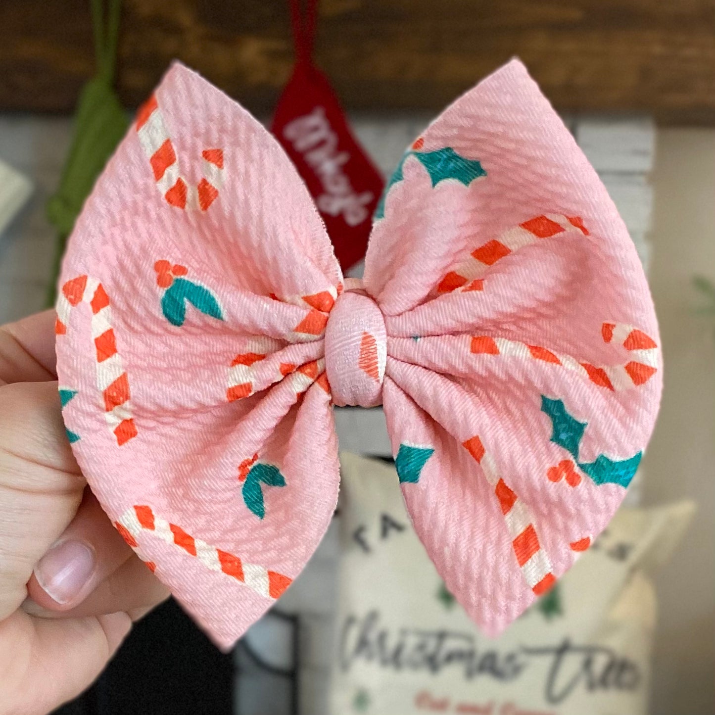 Candy Cane Bow