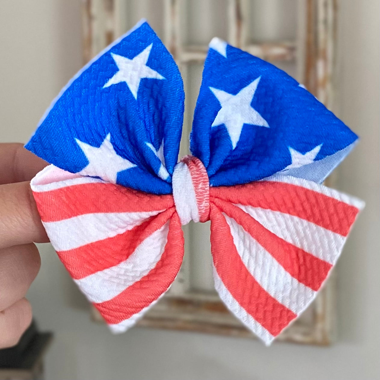 Stars and Stripes Two Tone Bow