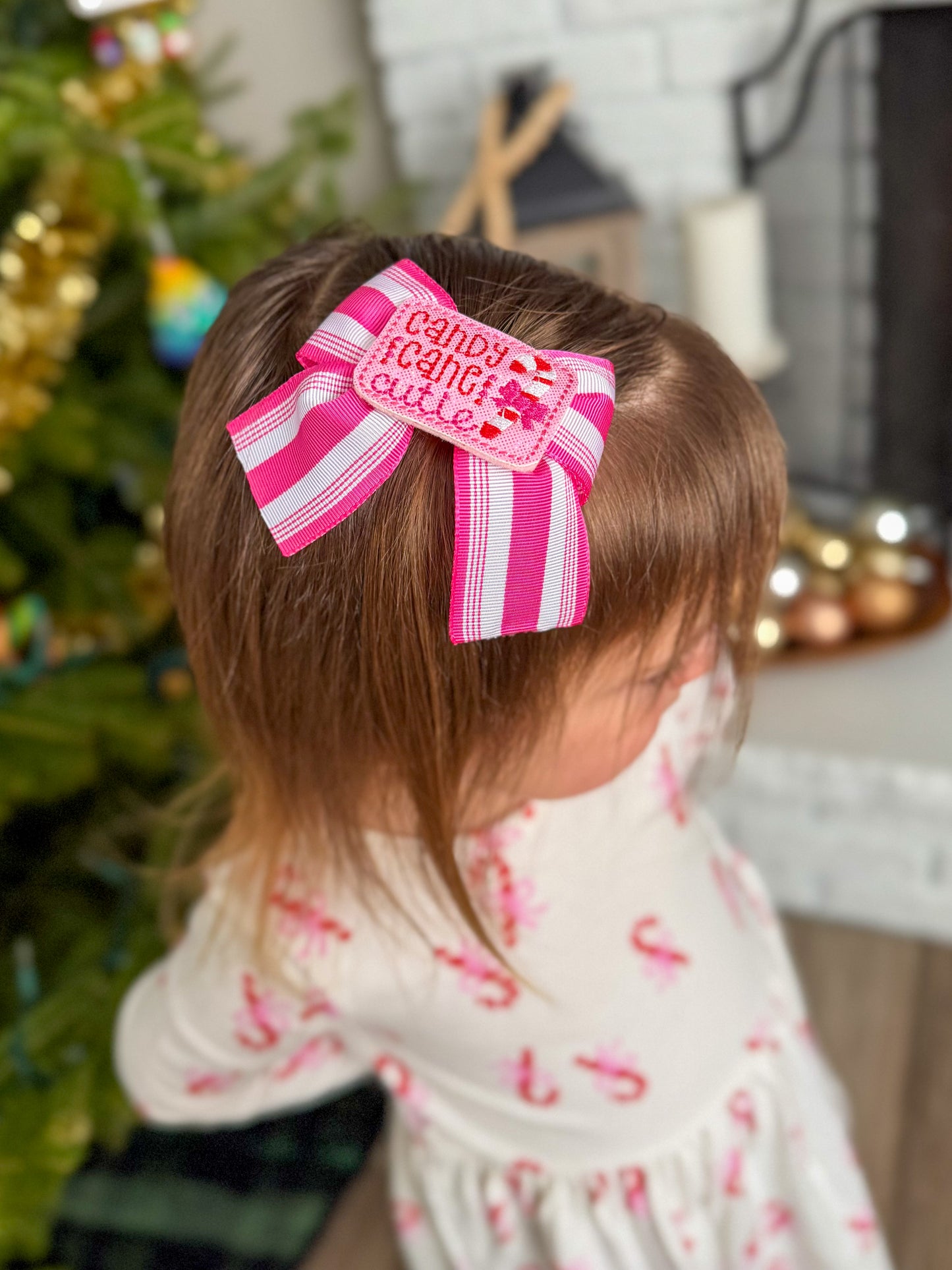 Candy Cane Cutie Ribbon Bow