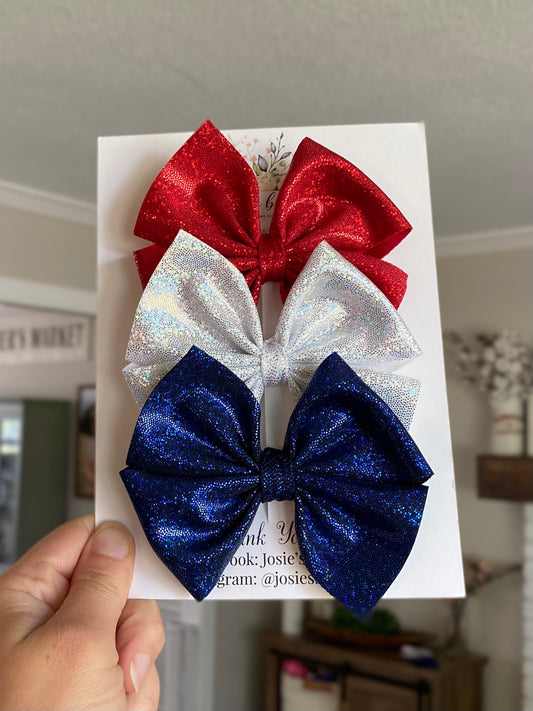 Patriotic Holographic Pinwheel Trio Set