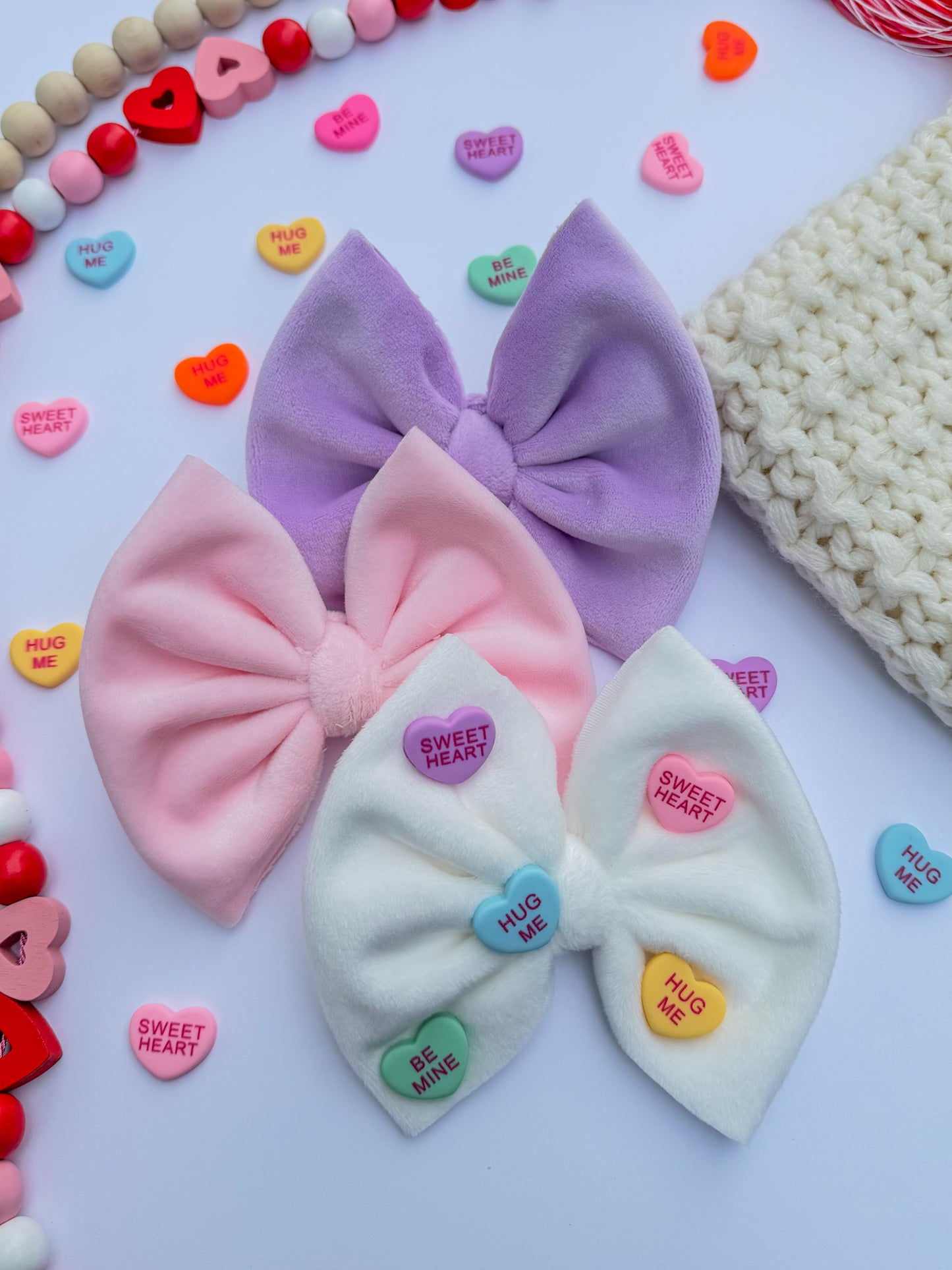 Conversation Heart Bow