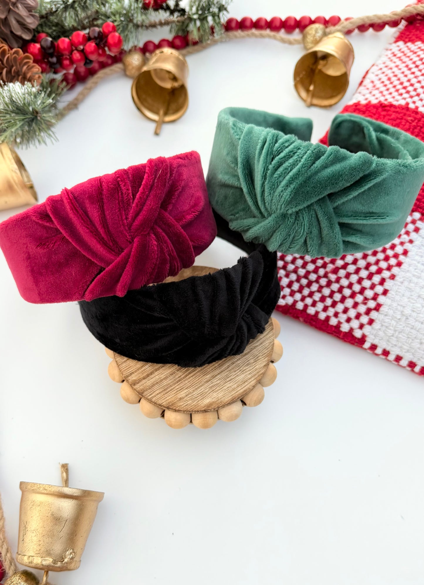 Holiday Velvet Knotted Headbands