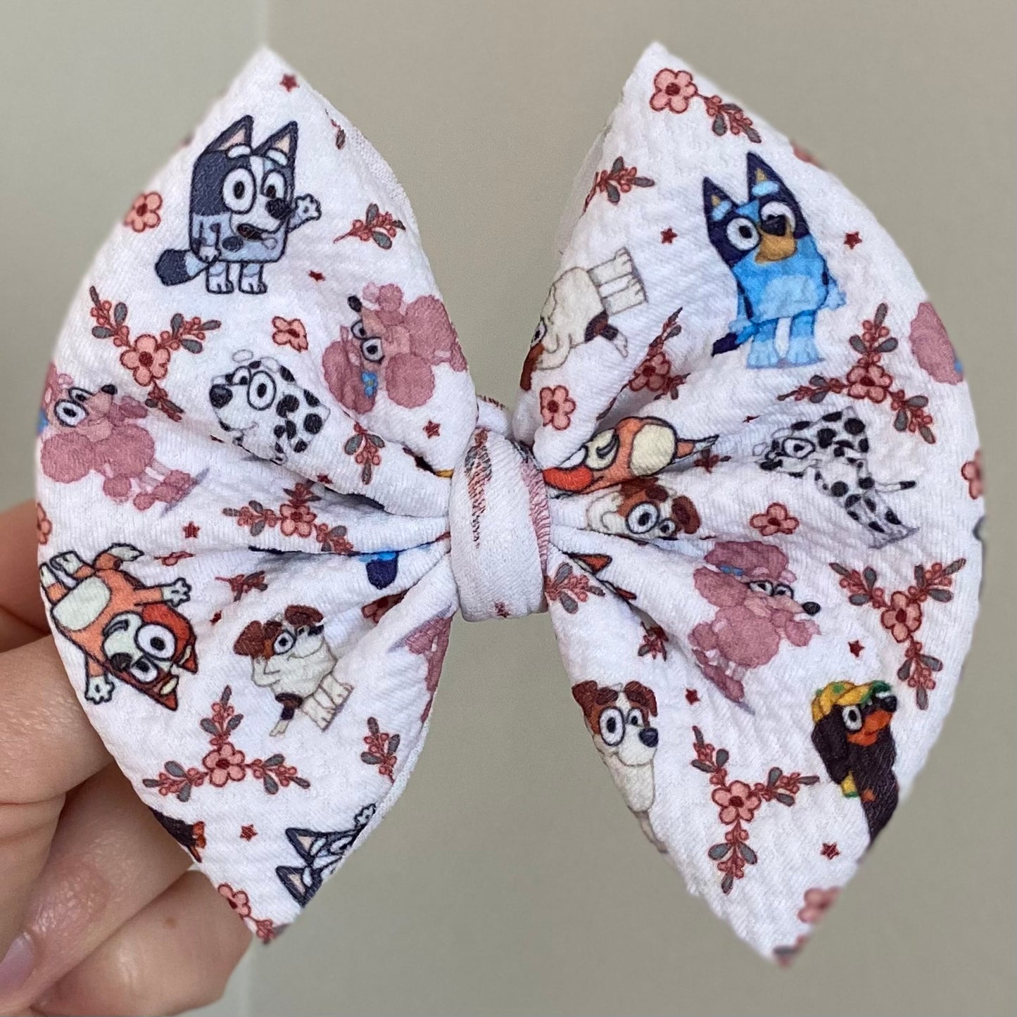 Floral Bluey Bow