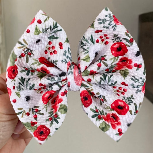 Festive Floral Bow