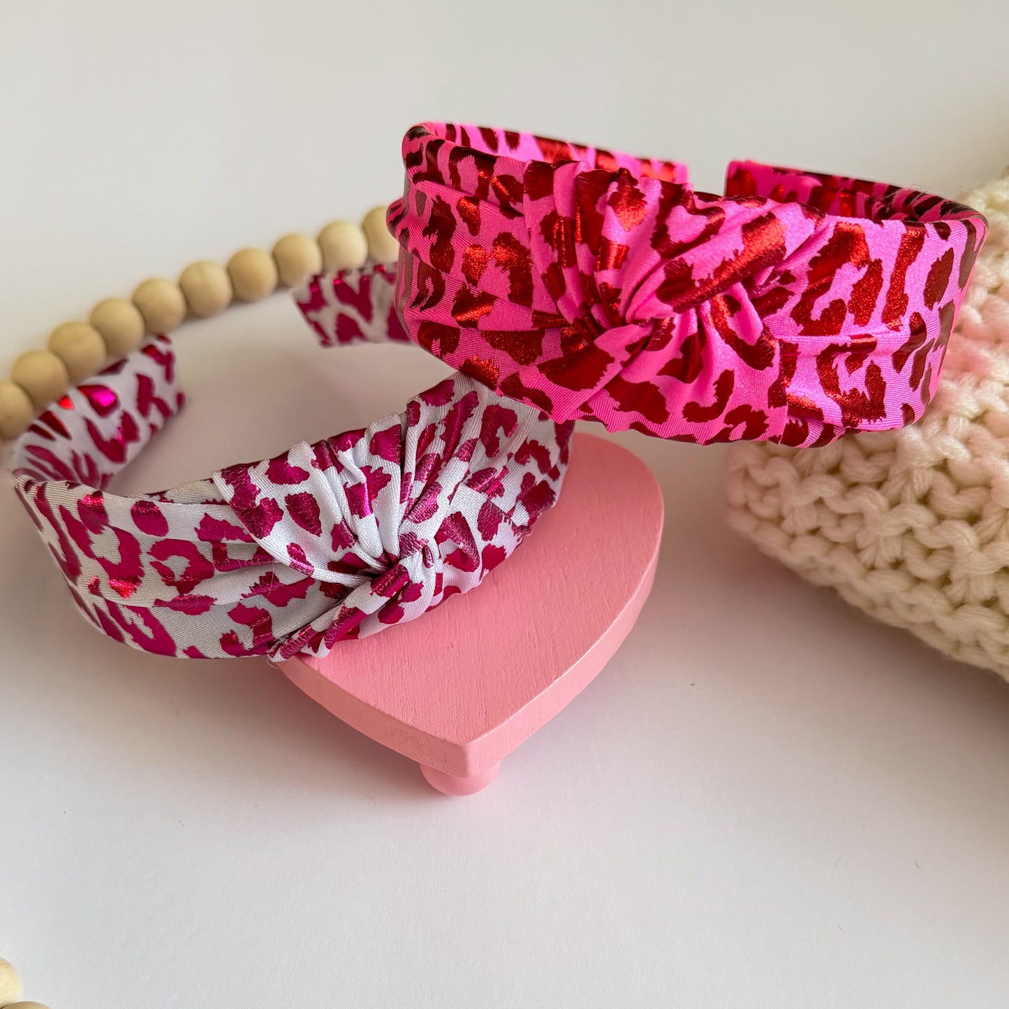 Holographic Leopard Knotted Headband