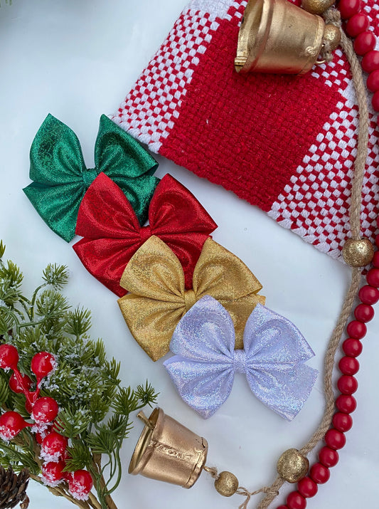 Christmas Holographic Pinwheel Bows