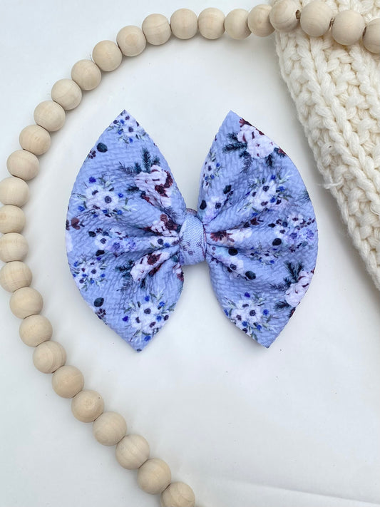 Frosted Floral Bow