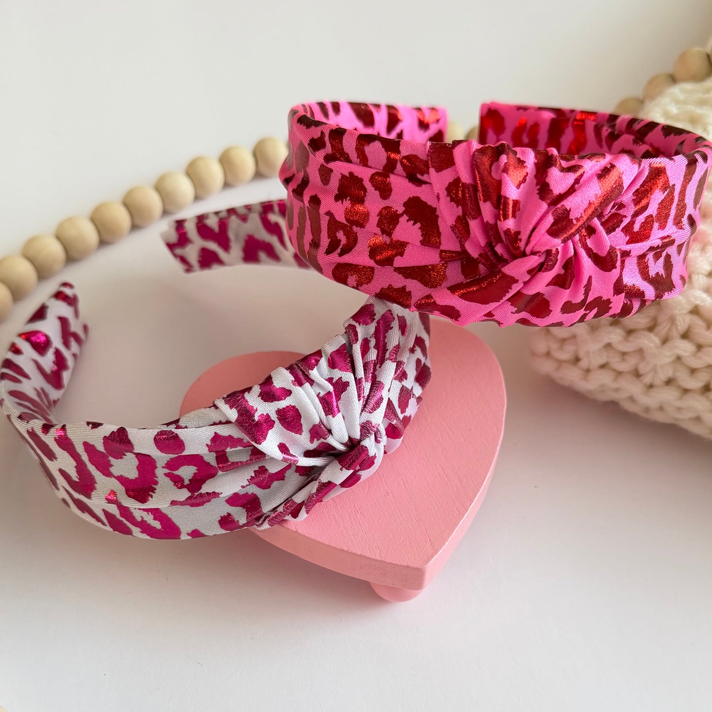 Holographic Leopard Knotted Headband