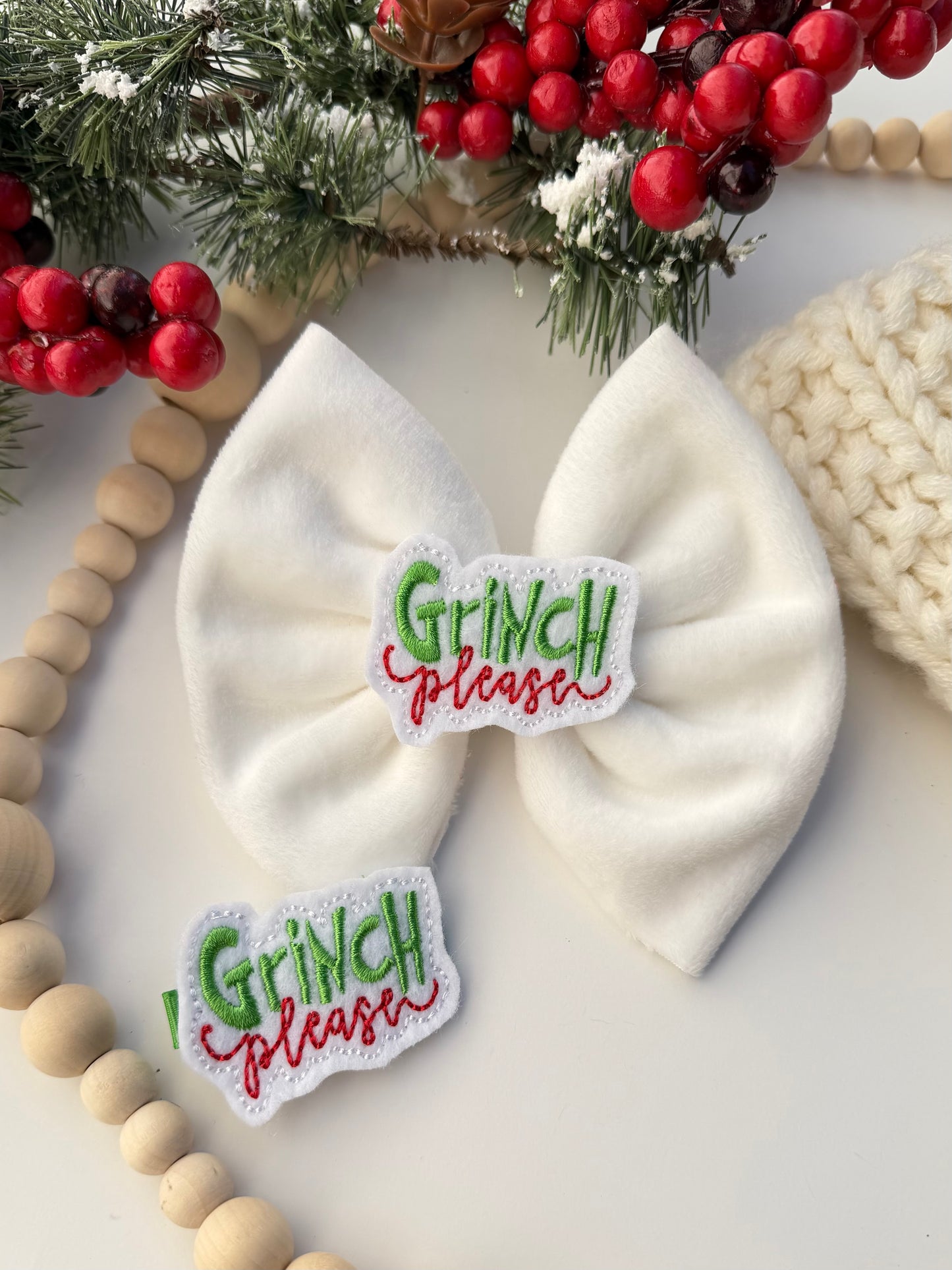 Grinch Please Clip/Bow