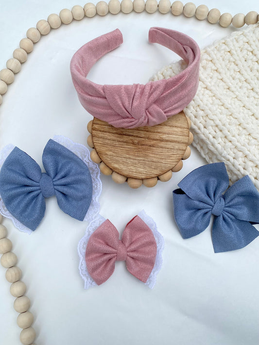 Winter Suede Bows