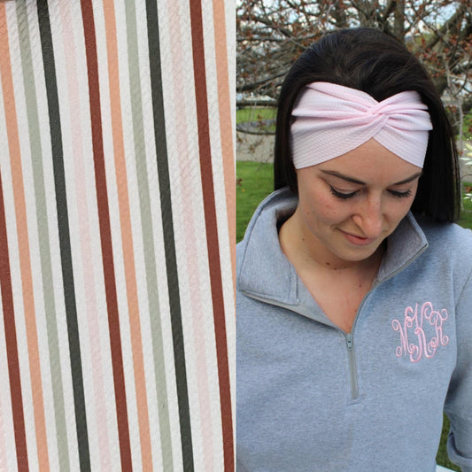 Autumn Stripes Adult Twist Headband