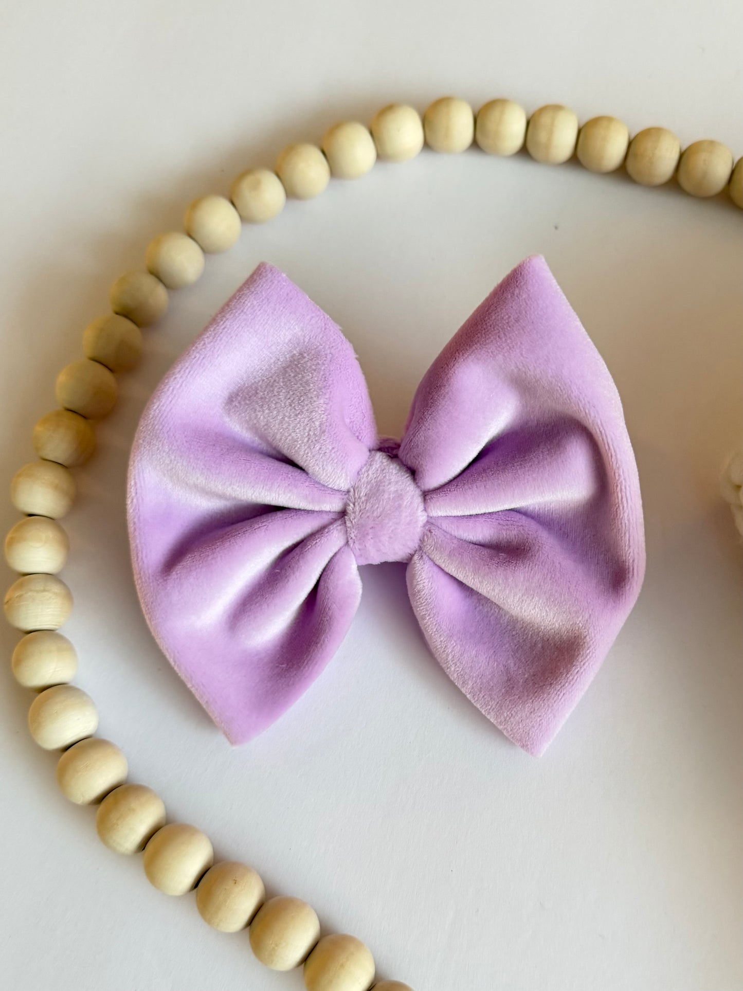 Lilac Velvet Bow